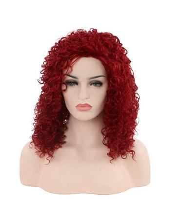 Hairpieces Female Wig Small Volume Fashion Natural Realistic High Temperature Silk Hair Cap Heat Resistant Character Party 50cm Brown Red