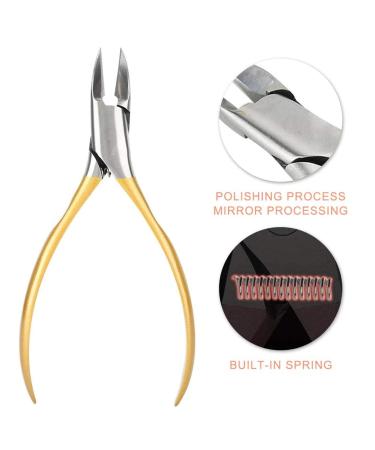 Premium Gold Nail Tongs & Corner Pliers - Foot Care Nail Clipper for Fingernails & Toes - Buy Online on GoSupps.com