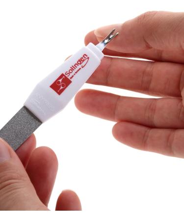 Solingen Professional Nail File & Cuticle Trimmer | 2 in 1 Manicure & Pedicure Tool | Sapphire Files for Hand & Foot Care - Buy Online on GoSupps.com