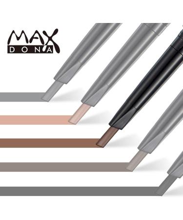 Glamza Waterproof Retractable Long Lasting Professional Eyebrow Shaping Pencil Eye Brow Template Liner Shape Kit + 3 Stencils Brown - Buy Online on GoSupps.com