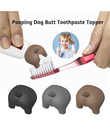 Easy to Use Silicone Toothpaste Dispenser for Dogs - Gray | Perfect for All Ages - Buy Online on GoSupps.com