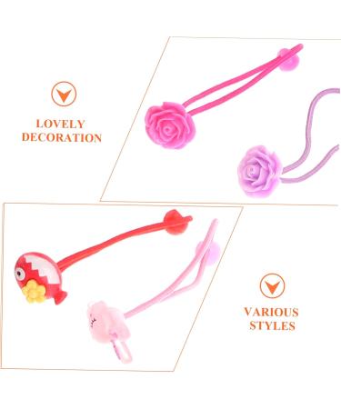 Beaupretty 24 Hair Rubber Bands Random Style Hair Accessories Ponytail Holders Hair Bands Cute Cartoon Elastic Hair Ties Candy Color Ponytail Holder hair scun toddler High elasticity headband - Buy Online on GoSupps.com