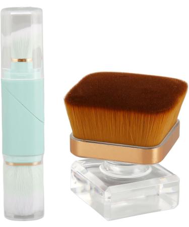 Double Head Makeup Brush 360 Degree Rotation Liquid Brush Soft Hair Durable Portable Size for Blush - Buy Online on GoSupps.com