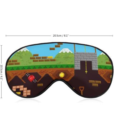 Retro Video Game Sleep Mask - Adjustable Strap Eye Cover for Sleeping and Travel - Buy Online on GoSupps.com