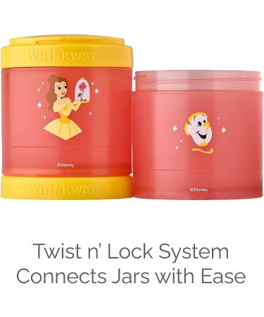 Whiskware Disney Stackable Snack Containers - Jasmine and Magic Carpet Design for Kids - 3 Cups for School and Travel - Buy Online on GoSupps.com