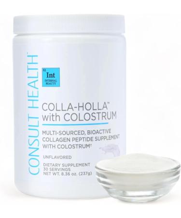 Consult Health Colla Holla- Multi-Sourced Collagen Verisol Protein Powder with Colostrum for Skin Elasticity Wrinkle Reduction Healthy Hair & Joint Support. 8.36 oz - Buy Online on GoSupps.com