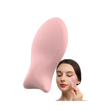 Face Powder Puff - Silicone Cosmetic Face Powder Puff | Beauty Makeup Tools Facial Puff Pads for Dating Daily Life Small fish puff (pink)