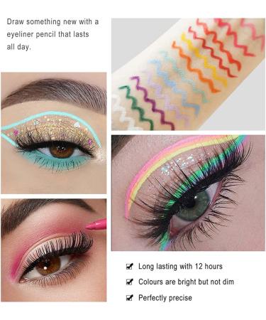 JAWSEU 20 Colors Eyeliner Gel Pen Matte Eyeliner Kit Makeup Liner Gel Pencil Longlasting Waterproof Gel Eyeliner for Eye Makeup 20 Pieces - Buy Online on GoSupps.com
