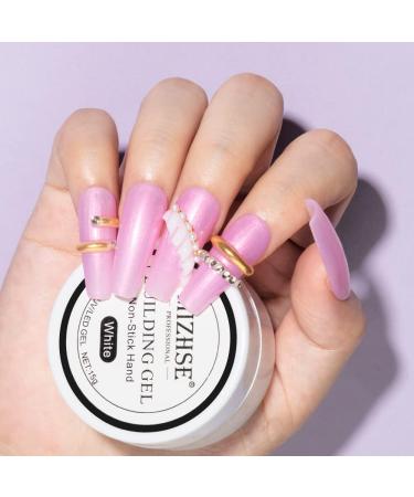 MIZHSE White Non-Stick Builder Gel for DIY Nail Extensions - Lamp Cure Required - Buy Online on GoSupps.com
