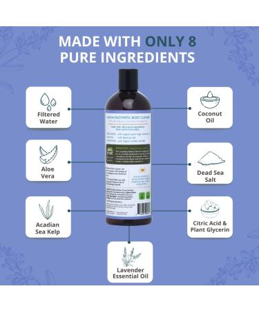 Organic Lavender Body Wash with Pure Essential Oils - Aleavia Nourishing Prebiotic Cleanser - 16 Oz - Buy Online on GoSupps.com