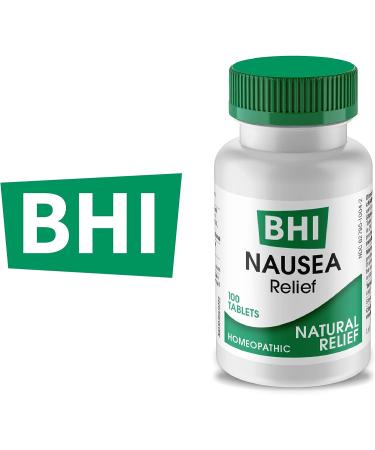 BHI Nausea Relief Tablets - Natural Homeopathic Remedy for Nausea, Vomiting, Bloating & Indigestion - Non-Drowsy Relief for Men & Women - 100 Tablets - Buy Online on GoSupps.com