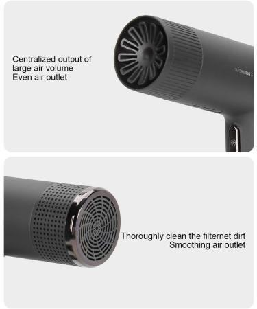 Hair Dryer Professional Portable Fast Drying Low Noise Hairdryer Home Hair Blow Dryer Hair Salon Tool for Home Travel & Salon Black(#2) - Buy Online on GoSupps.com