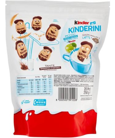  Italian Gourmet E.R. Kinderini Pack of 6 Children's Milk and Cocoa Biscuits 250g + Italian Gourmet Polpa 400g - Buy Online on GoSupps.com