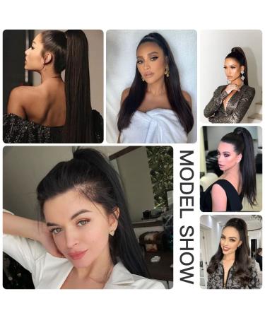 24 AISI BEAUTY Drawstring Ponytail - Natural Black Straight Hair Extensions for Women - Buy Online on GoSupps.com
