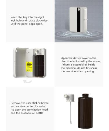 500ML Automatic Essential Oil Diffuser - Aromatherapy Benefits Smart Scent Diffuser for Hospitality Easy Installation (US Plug) - White - Buy Online on GoSupps.com