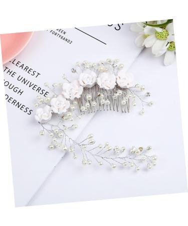FRCOLOR Pearl Hair Accessories Wedding Barrette Wedding Rhinestone pearl hair clips Rhinestone Bridal pearl hair for women hair combs for women Small and fresh Miss Women Hair Accessories - Buy Online on GoSupps.com