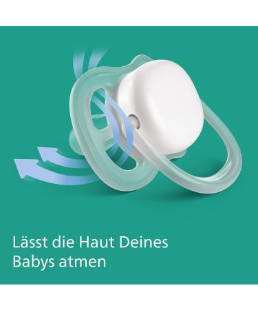 Philips Avent Ultra Air Pacifier 2 Pack | BPA-Free Breathable 18+ Months | Transport & Sterilization Box - Elephants/Hello (SCF349/18) - Buy Online on GoSupps.com