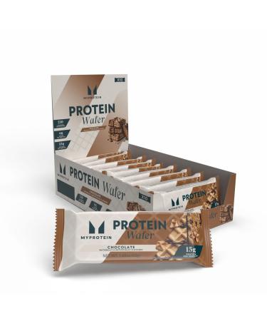 Myprotein Protein Bars Crispy Protein Wafers 15g High Protein Snacks Box of 10 Chocolate Wafers Packs Milk & Whey Protein Isolate Light & Crunchy