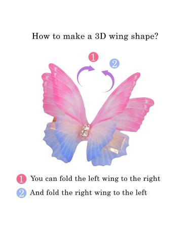 20pcs Moving Butterfly Hair Clips | Realistic Colorful 90s Hair Accessories - Blue, Pink, Purple | for Women and Girls - Buy Online on GoSupps.com