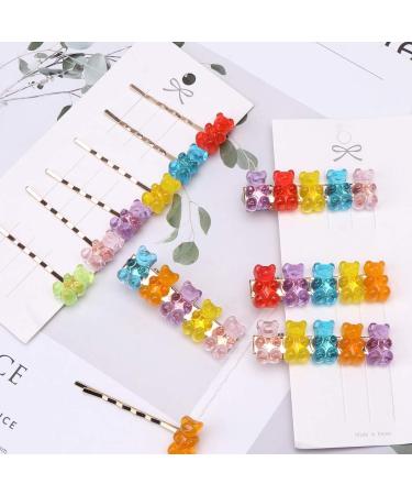 FEIlei Mixed Cartoon Panda Bear & Gummy Bear Hair Clips for Kids Girls - Buy Online on GoSupps.com