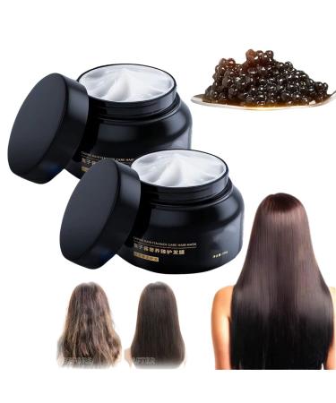 Irasas Caviar Hair Mask Caviar Hair Mask Treatment Black Caviar Hair Mask Anti Hair Loss Repairing Caviar Hair Mask Deep Moisture Hair Mask Without Steam (2PCS)