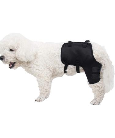 VEraiz Black Dog Knee Support Pet Knee Injury Postoperative Recovery Aids Pet Brace Heals and Prevent Injuries for Loss of Stability from Arthritis (Back Left S) Back Left S