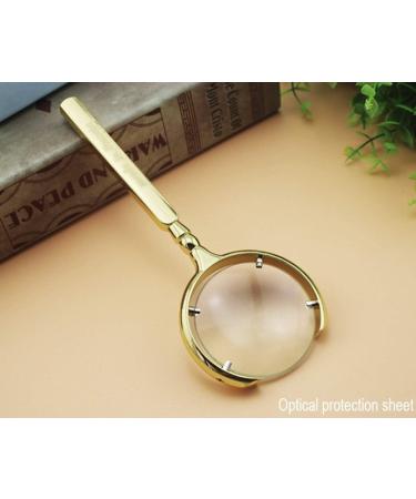 Handheld Glass 10x Lens - 10 LED Lights - Portable Glass Suitable for The Elderly Low Vision Reading Books Pages Magazines Newspapers and Maps HD Glass (Color : Parent) Good Times - Buy Online on GoSupps.com