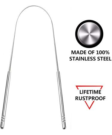 Buy DIx793 Stainless Steel Tongue Cleaner Set | 2 Pieces - Improve Oral Hygiene | International Shipping Available - Buy Online on GoSupps.com