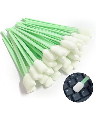 50 pieces of foam cleaning cotton swabs reusable foam cleaning rectangular cotton swabs for inkjet printers print head camera optical lens cleaning sticks