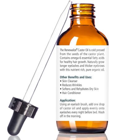 Organic Castor Oil by Renewalize | Cold Pressed Unrefined & All Natural | 4 fl oz Skin Nails & Hair Moisturizer - International Shipping Available - Buy Online on GoSupps.com
