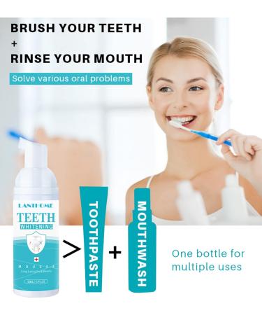 Buy Lanthome Teeth Whitening Foam Refreshing Mousse Toothpaste for Deep Clean & Whitening (2PCs) | International Shipping Available - Buy Online on GoSupps.com