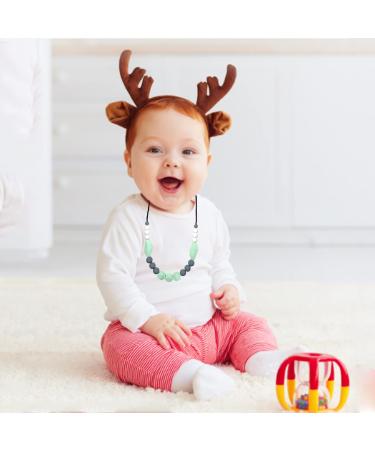 2 Pack Baby Teething Necklace for Mom & Kids - Silicone Sensory Chew for Teething, ADHD, Autism - BPA Free & Dishwasher Safe - Buy Online on GoSupps.com