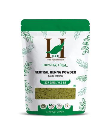 H&C 100% Pure Neutral Henna Powder/Colorless Henna/Senna Powder/Cassia Obovata (227g / (1/2 lb) / 8 ounces) For conditioning your hair without coloring.