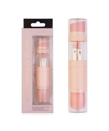 Travel Makeup Brush Set | 5-in-1 Multifunctional Brush & Sponge Set | Foundation & Concealer Brushes for Women | Perfect Gift for Beauty Lovers | Gold - Buy Online on GoSupps.com