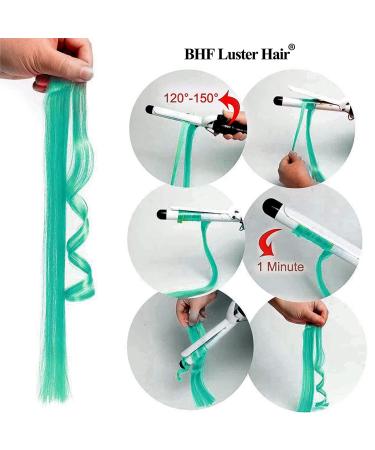 Teal Blue Clip-In Hair Extensions for Kids - 10pcs Fairy Hairpieces | 22? Halloween Accessories - Buy Online on GoSupps.com