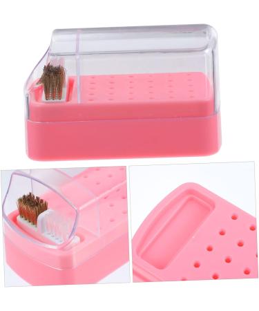 Healeved Nail Polish Head Box Charm Holder Nail Drill Bits Display Rack Nail Bit Holder Nail Drill Bit Organizer Clear Nail Supply Holder Pink Major Display Stand Women's Plastic - Buy Online on GoSupps.com