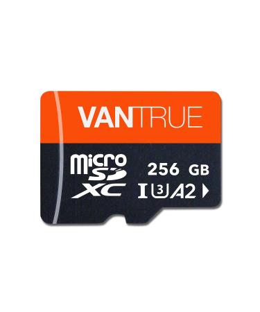 Vantrue 256GB microSDXC UHS-I U3 4K UHD Video High Speed Transfer Monitoring SD Card with Adapter for Dash Cams, Body Cams, Action Camera, Surveillance & Security Cams Vantrue 256GB microSD Card
