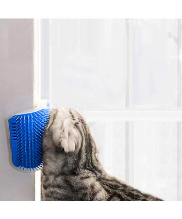 STARROAD-TIM Cat Self Groomer with Catnip, Cat Self Grooming Wall Brush Cat Corner Scratcher Face Massage Comb (Upgrade 2 Pack)