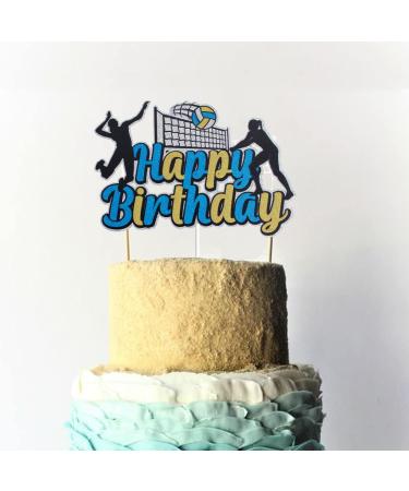 Volleyball Happy Birthday Cake Topper Girls Beach Volleyball Player Cake Decoration Adult Female Sports Themed Birthday Party Supplies - Buy Online on GoSupps.com