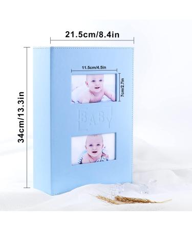 Benjia Baby Boy 6x4 Leather Photo Album - Holds 300 10x15cm Landscape Photos, Blue - 300 Pockets - Buy Online on GoSupps.com
