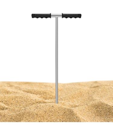 Sysdisen Soil Sample Probe - 32-48 Inch Stainless Steel Floor Test Kit with T-Handle for Garden Lawn & Farm Soil Testing - Buy Online on GoSupps.com
