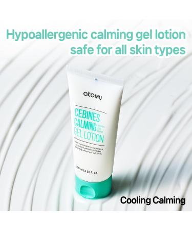Atomu Cebines Calming Gel Lotion - Nourishing Cooling Facial Lotion for Sensitive Skin | Hypoallergenic Soothing Redness Cream | Korean Skincare (3.38 fl.oz - Buy Online on GoSupps.com