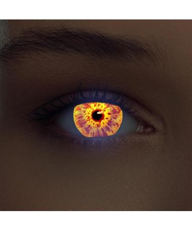 Buy DESIGNLENSES Glowing Halloween The Purge Costume Contact Lenses - Soft UV Neon Yellow - International Shipping Available - Buy Online on GoSupps.com