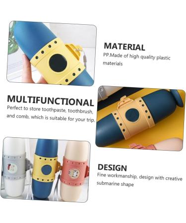 Beavorty Travel Toothbrush Holder - 2-Piece Storage Box Portable Blue Toothbrush Case (21x6.5cm) - Ideal for Travel & Accessories - Buy Online on GoSupps.com