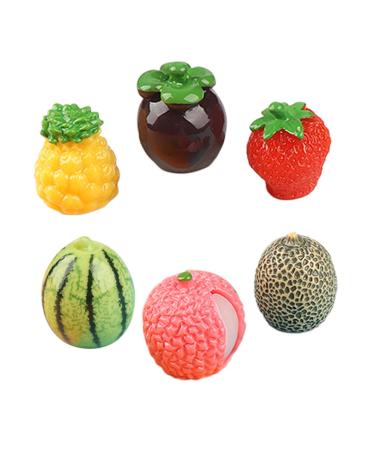 VICASKY 6pcs phone case ornaments Charm charm decorative fruit model miniature DIY accessories window fake fruit decorations DIY resin crafts decor artificial fruit decor crafts