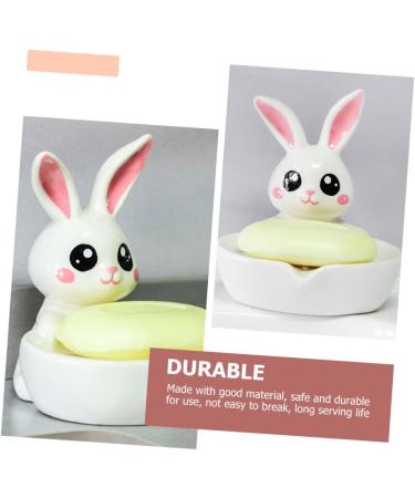 Ciieeo 2pcs Ceramic Soap Dish Bathroom Washing Soap Rack Soap Holder Portable Soap Chinese Soap Bathroom Soap Dish Self-soap Dish Bunny Soap Dish Rabbit Ceramics White Sponge Miss Jewelry - Buy Online on GoSupps.com