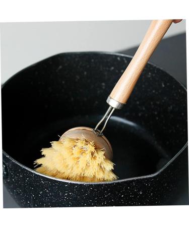 Bamboo Wok Brush Bamboo Dish Brush Bamboo Wok Cleaning Brush Bamboo Scrub Brush Eco-Friendly Dish Brush Replacement Heads - 5 Pieces Natural Sisal Hemp and Beech Wood Scrubbing Brushes - Buy Online on GoSupps.com