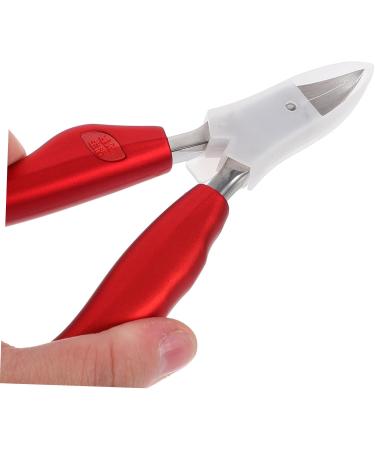 IWOWHERO Folding Hawk Mouth Pliers Cuticle Nail Clippers Heavy Duty Nail Clipper Cuticle Pusher Pedicure Nail Toenail Clippers Stainless Steel Red Handle Rubber and Plastic - Buy Online on GoSupps.com