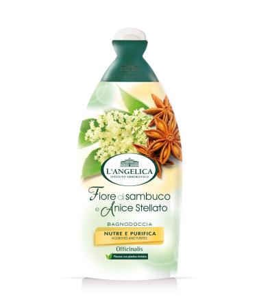 L'Angelica Angelica Officinalis Foaming Bath with Elderflower and Star Anise Extracts Nourishing and Purifying Shower Gel Paraben and Silicone Free 12 x 500ml Boxes