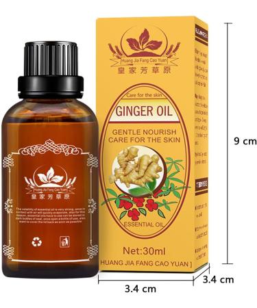 Buy 2 PCS Ginger Oil - Natural Massage Oil for Lymphatic Drainage & Skin Care (30ML) - International Shipping - Buy Online on GoSupps.com